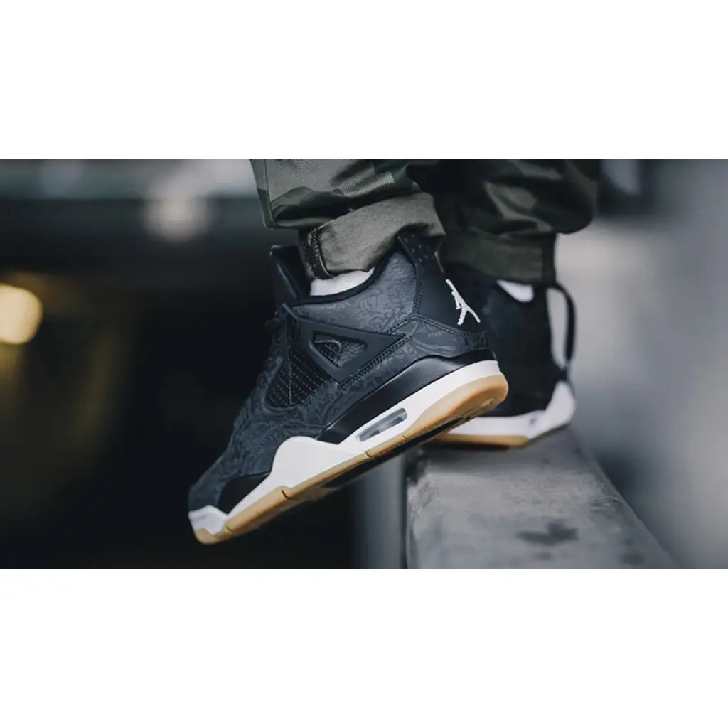 Air Jordan 4 Black Laser – Sleek Black Design with Premium Detailing