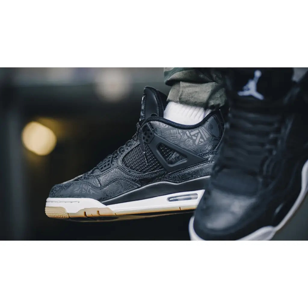 Air Jordan 4 Black Laser – Sleek Black Design with Premium Detailing