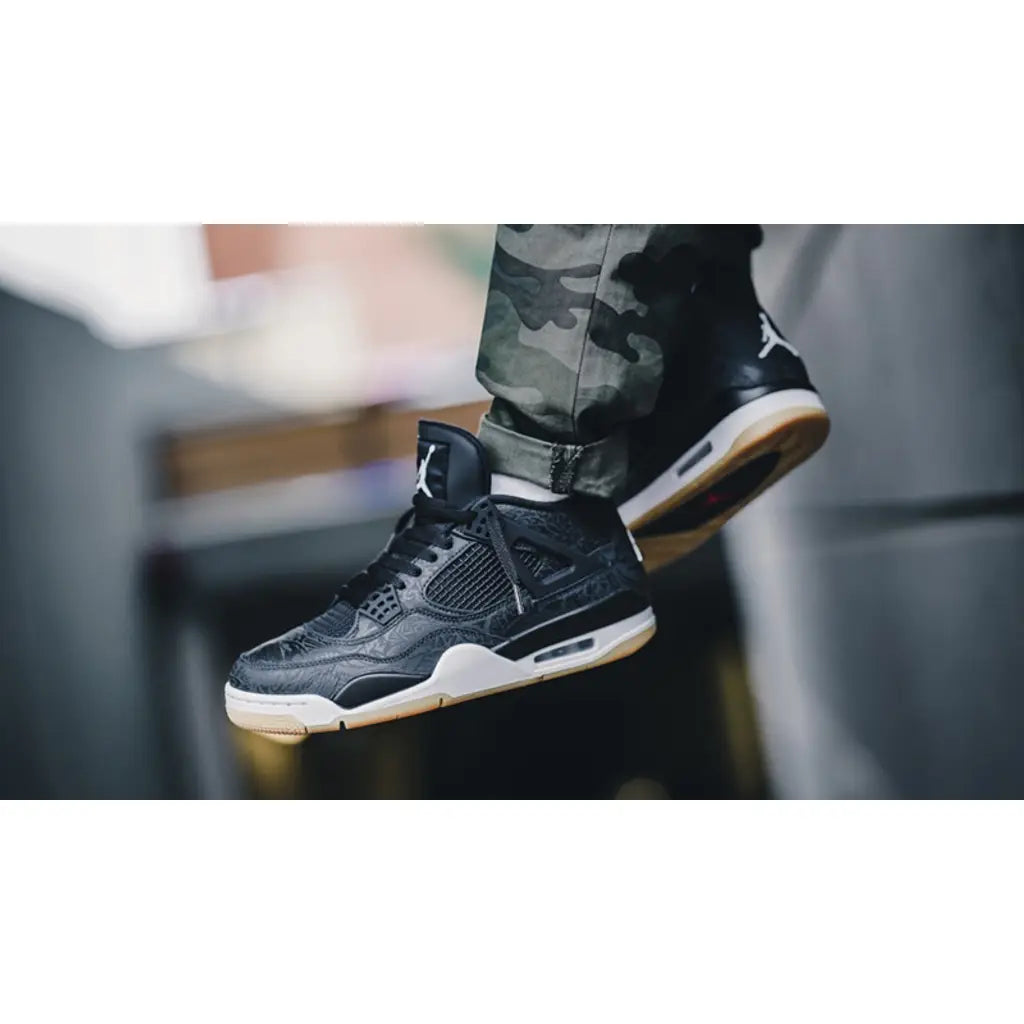 Air Jordan 4 Black Laser – Sleek Black Design with Premium Detailing