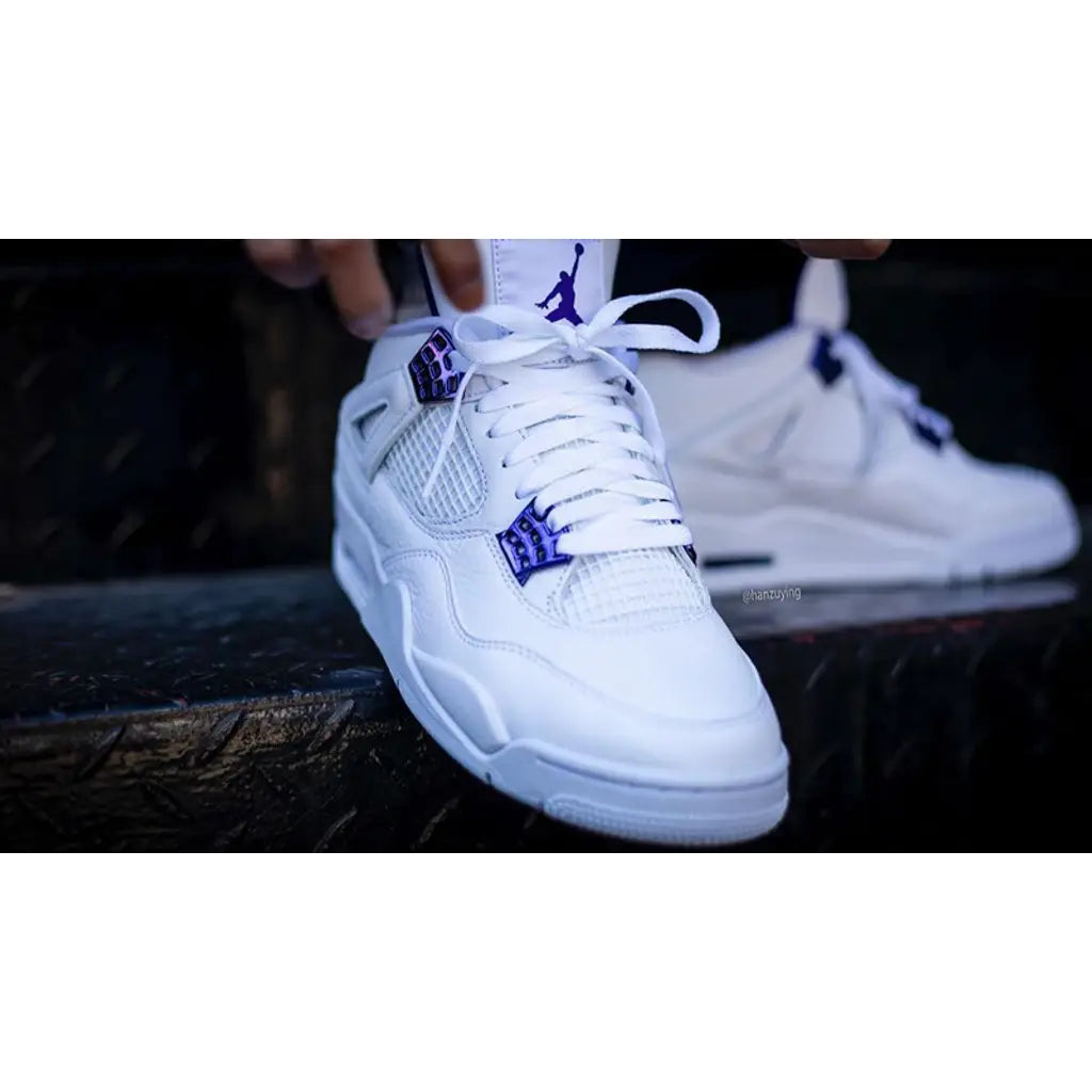 Air Jordan 4 Retro Metallic Purple – Iconic Silhouette with Vibrant Purple Accents