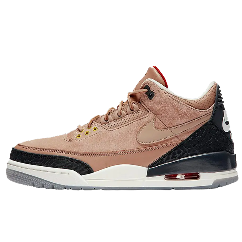 Timberlake x Air Jordan 3 Bio Beige featuring premium suede, earthy tones, and iconic design details. A standout collaborative release.