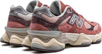 New Balance 9060 ‘Cherry Blossom Pack – Mineral Red / Truffle / Rain Cloud’ Trainers – Suede Mesh Sneakers with ABZORB & SBS Cushioning (U9060TRU)