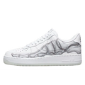 Shop the Nike Air Force 1 ’07 Skeleton QS featuring premium black leather, skeleton-inspired design, and classic Air Force 1 low-top silhouette.