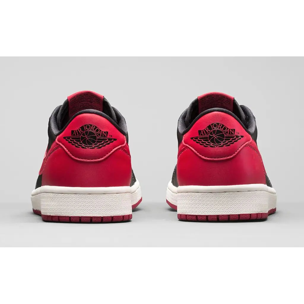 Nike Air Jordan 1 Low OG Bred Trainers – Black Red AJ1 Men’s Sneakers