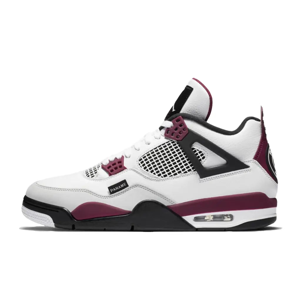 PSG x Air Jordan 4 White Neutral Grey Bordeaux – Premium Collaboration with Signature Style