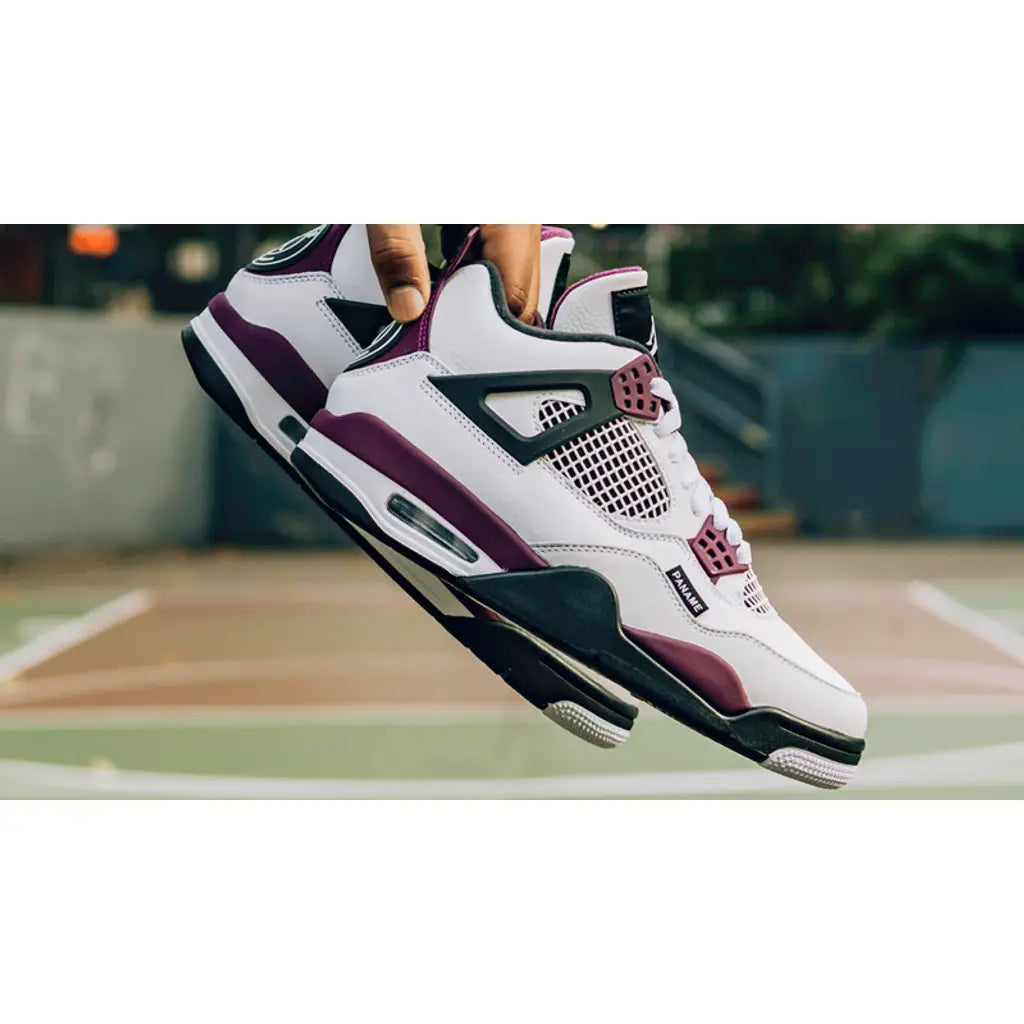 PSG x Air Jordan 4 White Neutral Grey Bordeaux – Premium Collaboration with Signature Style
