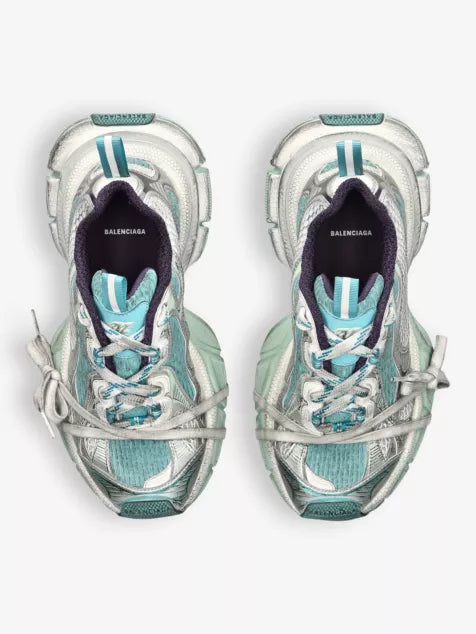 Balenciaga 3XL Mesh & Polyurethane Light Blue White Purple Sneakers | Luxury Trainers UK