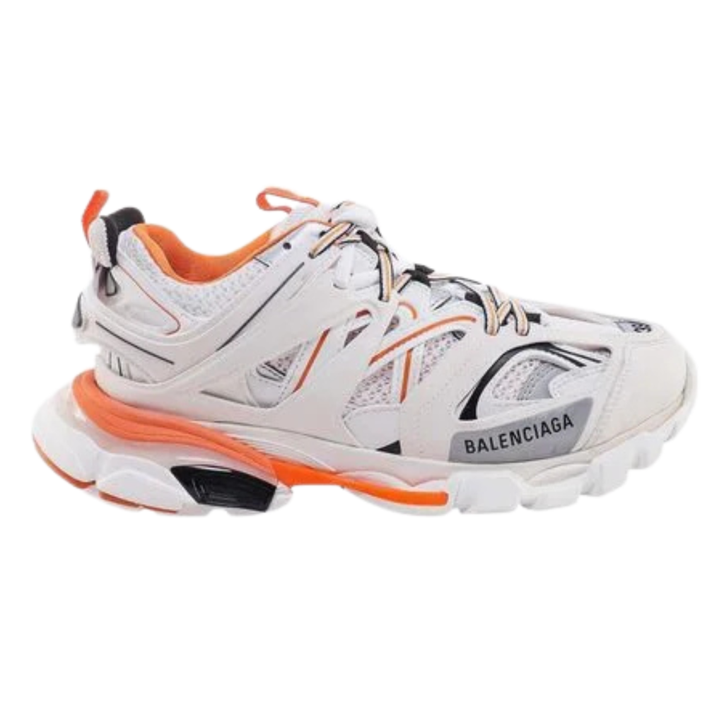 Balenciaga White Orange Track Trainers | Luxury Sneakers