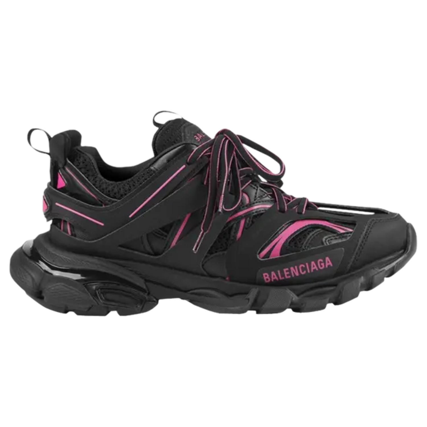 Balenciaga Track Sneaker 'Black Neon Pink' | Luxury Designer Trainers UK