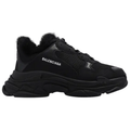 Balenciaga Triple S Sneaker 'Faux Fur - Black' | Luxury Designer Trainers UK