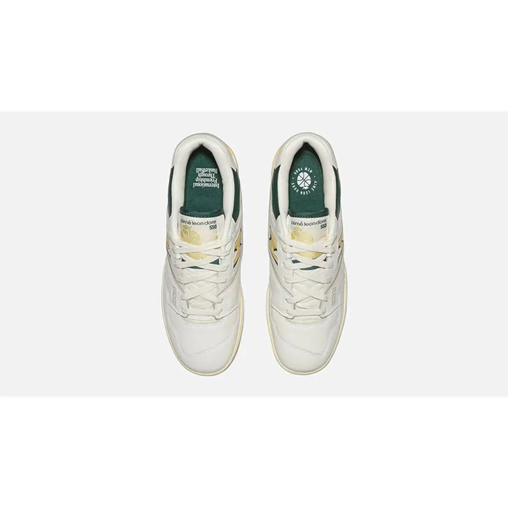 Aimé Leon Dore x New Balance 550 ‘Natural Green’ Trainers – Premium Leather Retro Sneakers (BB550A2)