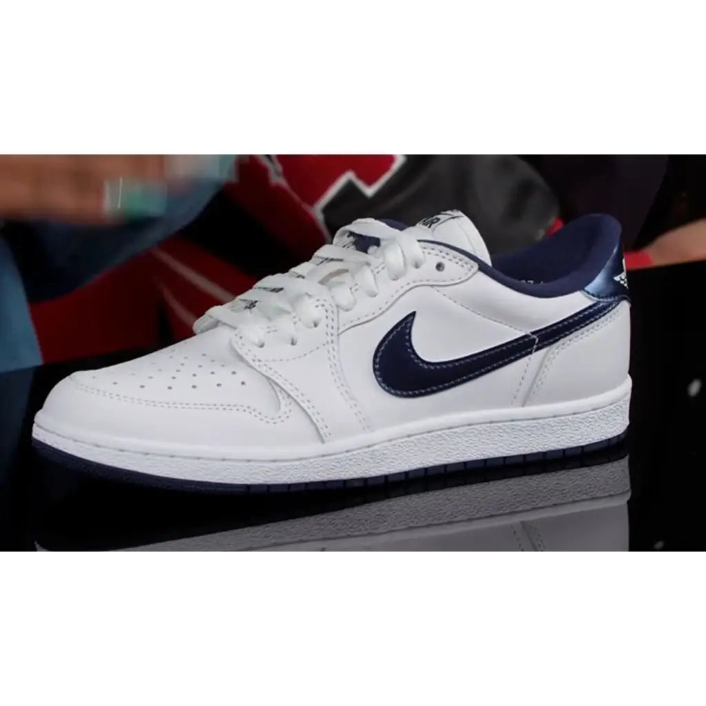Air Jordan 1 Low ’85 Metallic Blue – Classic Retro Low-Top Sneakers