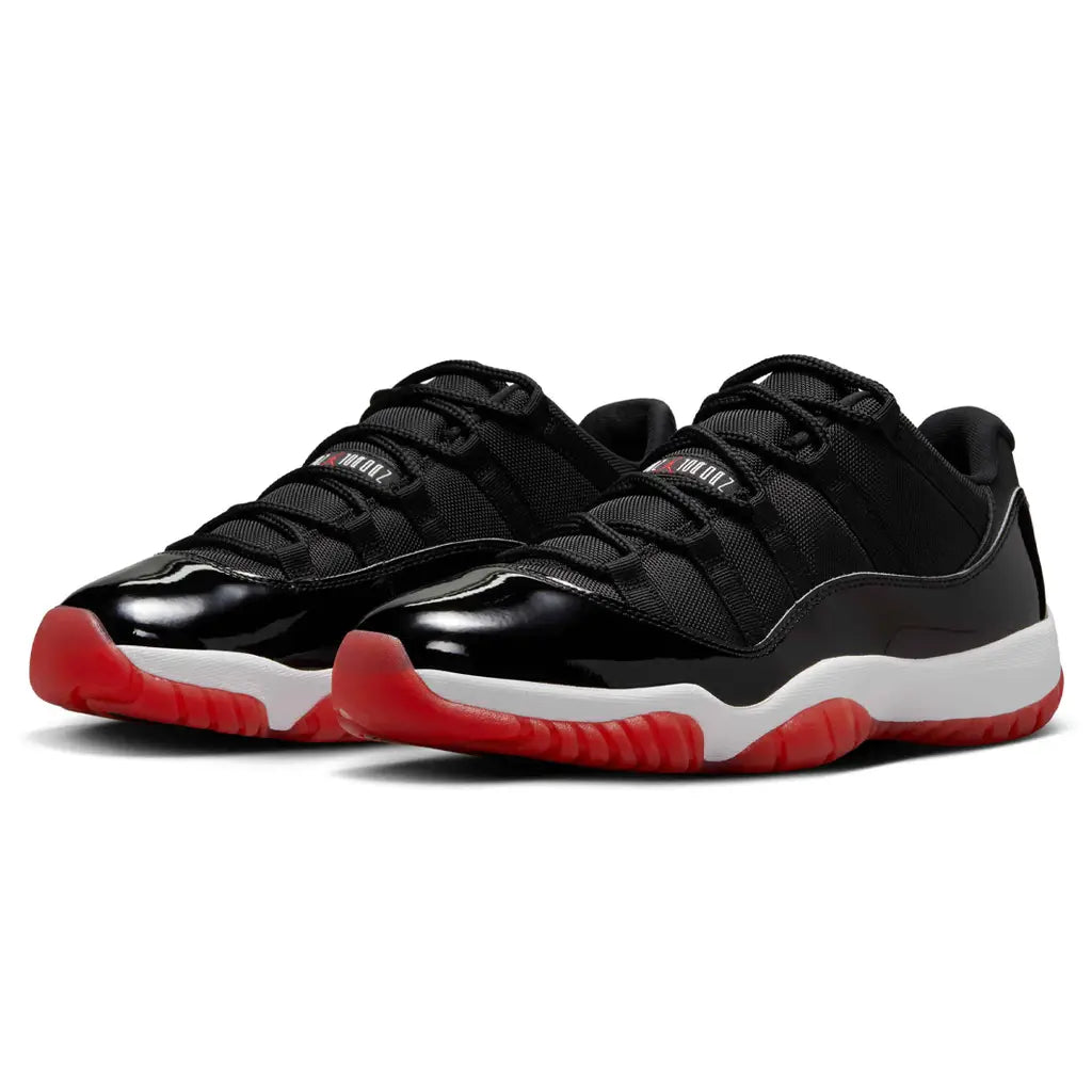 Air Jordan 11 Retro Low Bred – Iconic Black & Red Low-Top Design