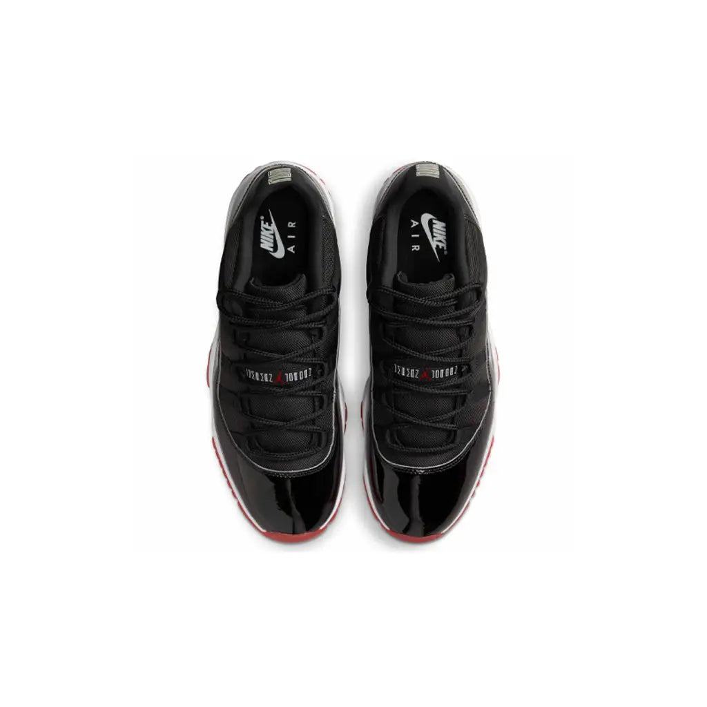 Air Jordan 11 Retro Low Bred – Iconic Black & Red Low-Top Design