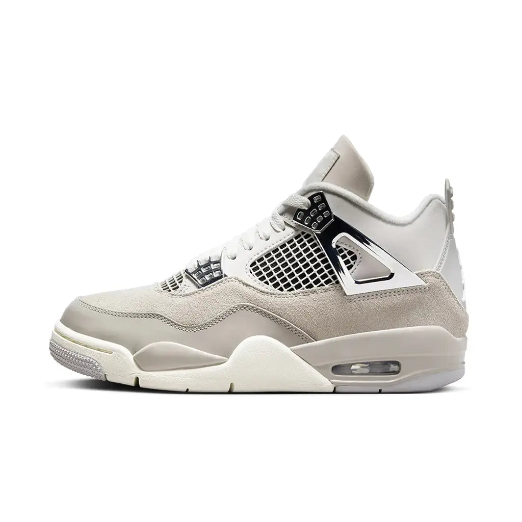 Air Jordan 4 Retro Frozen Moments – Premium Neutral Tones with Metallic Accents