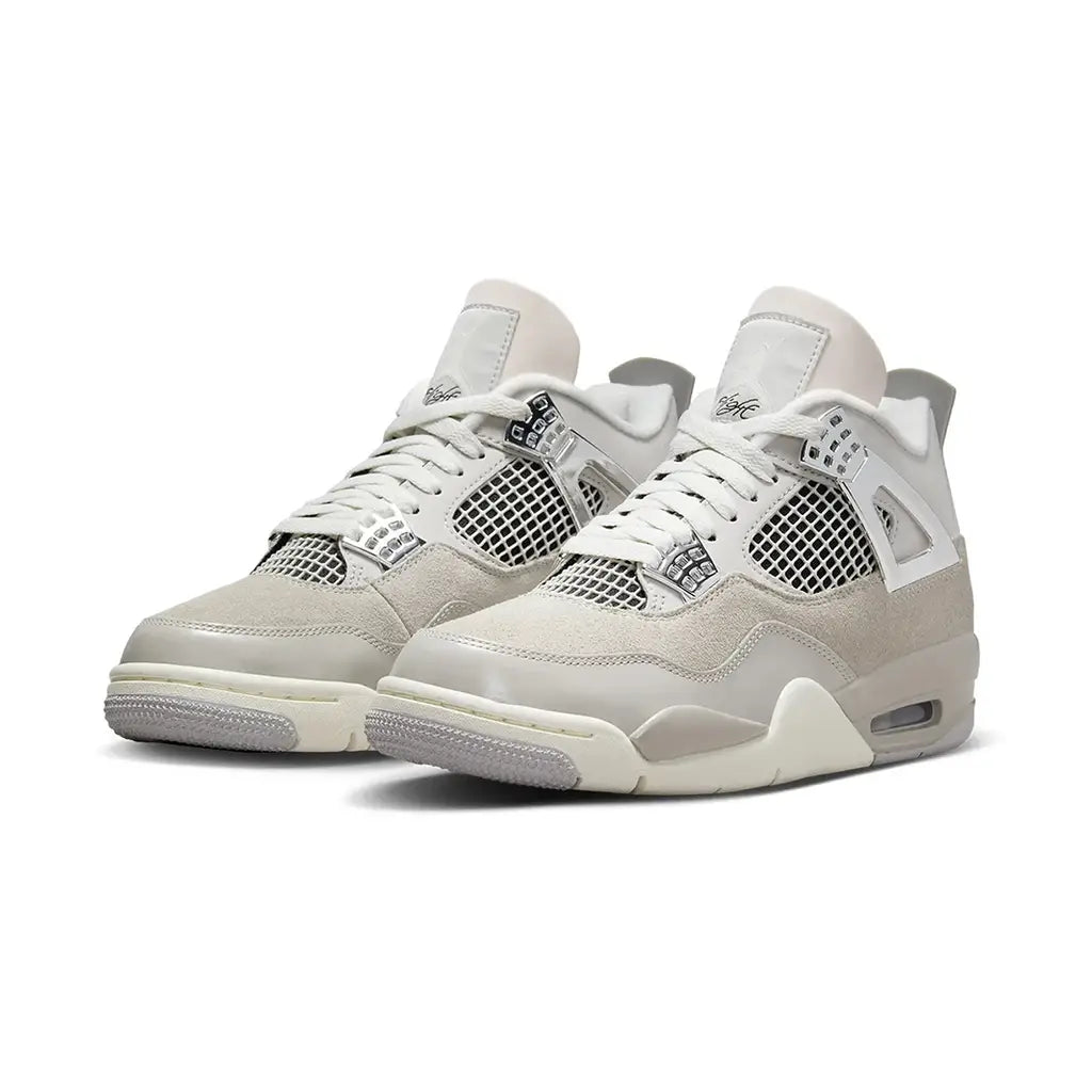 Air Jordan 4 Retro Frozen Moments – Premium Neutral Tones with Metallic Accents