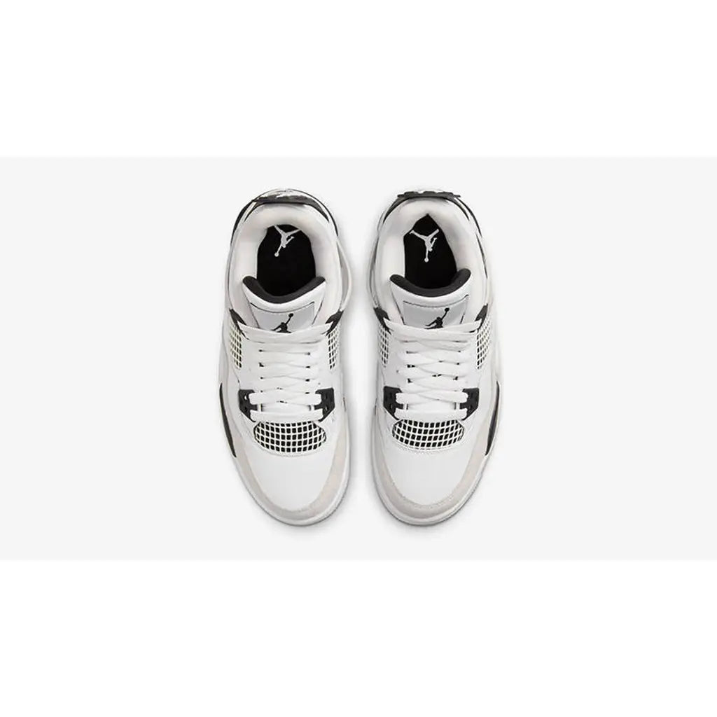Air Jordan 4 Retro GS Military Black – Clean Black & White Classic in Smaller Sizing