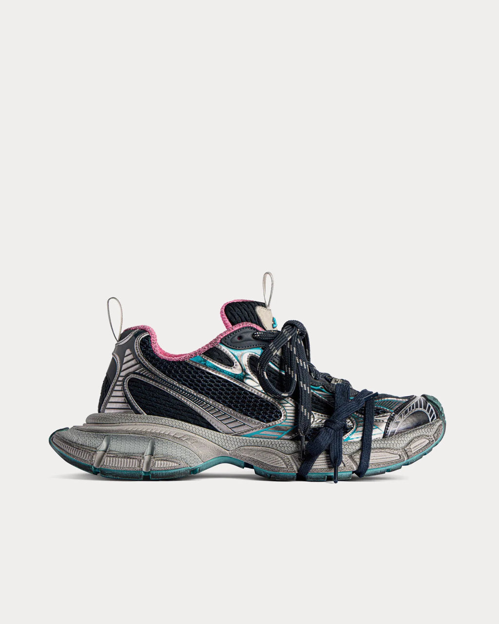 Balenciaga 3XL Mesh & Polyurethane Grey Blue Pink Sneakers | Luxury Trainers UK