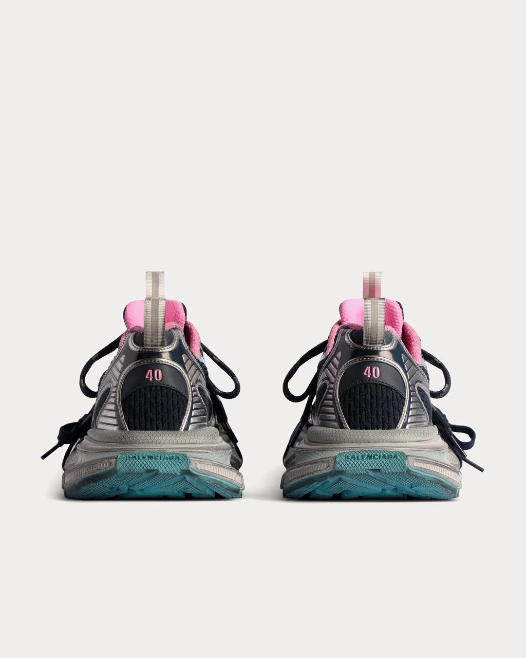 Balenciaga 3XL Mesh & Polyurethane Grey Blue Pink Sneakers | Luxury Trainers UK