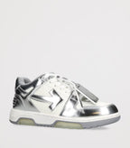 Off-White Leather Out of Office ‘Reflective Silver’ Sneakers – Luxury Streetwear Trainers