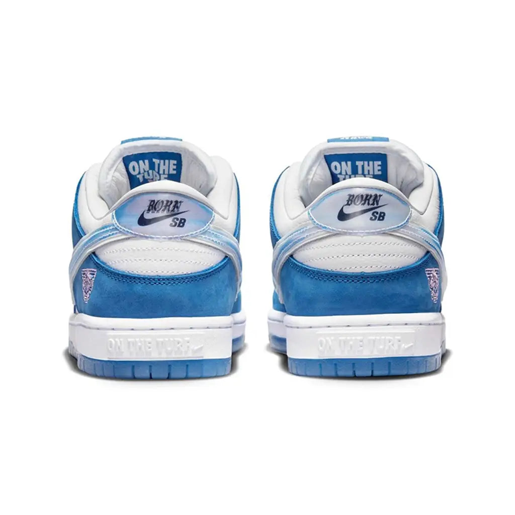 Born x Raised x Nike SB Dunk Low White Blue | Limited Edition SB Dunk | Streetwear Collab Sneakers