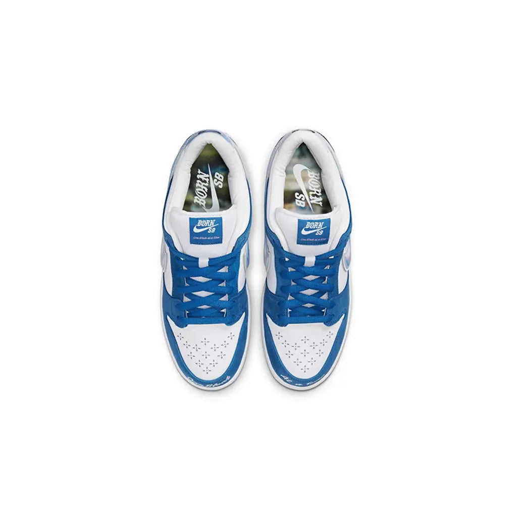 Born x Raised x Nike SB Dunk Low White Blue | Limited Edition SB Dunk | Streetwear Collab Sneakers