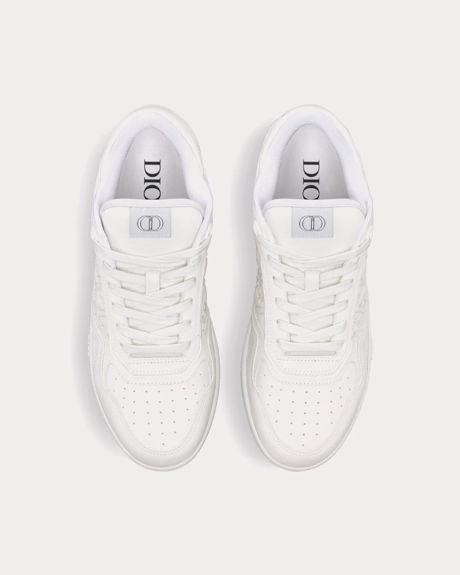 Dior B27 White Grained Calfskin & Dior Gravity Leather Low-Top Sneakers