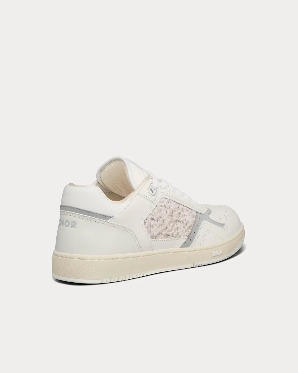Dior B27 White Smooth Calfskin & Dior Oblique Jacquard Low-Top Sneakers