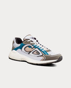 Dior B30 White & Beige Mesh with Blue & Olive Technical Fabric Sneakers