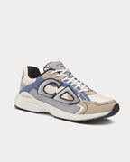 Dior B30 Cream Mesh & Beige, Blue and Grey Technical Fabric Sneakers