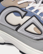 Dior B30 Cream Mesh & Beige, Blue and Grey Technical Fabric Sneakers
