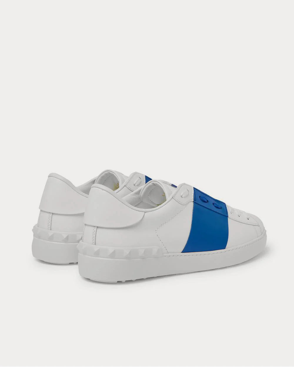 Valentino Open Striped Leather White Low-Top Sneakers – Luxury Designer Trainers