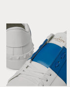 Valentino Open Striped Leather White Low-Top Sneakers – Luxury Designer Trainers