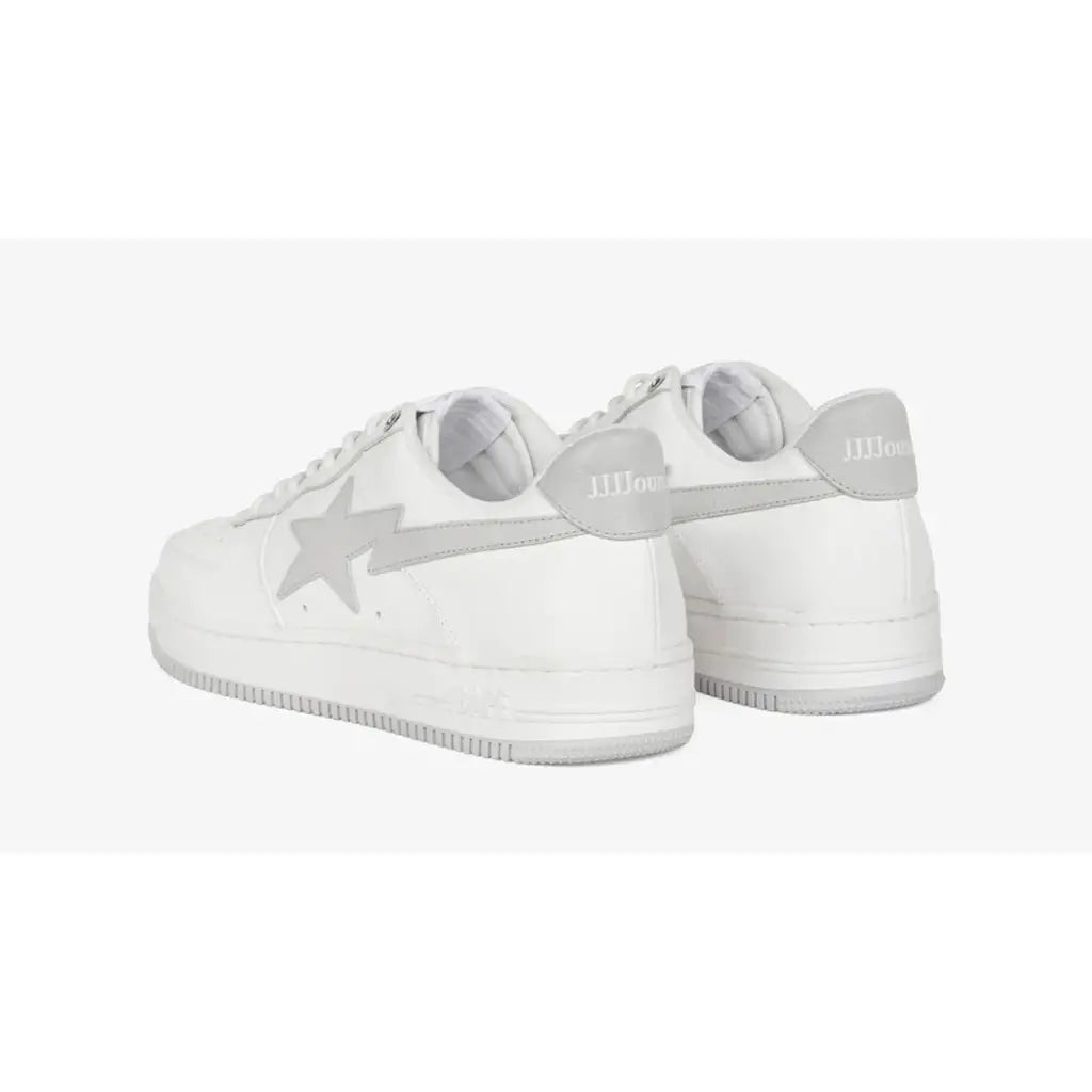 JJJJound x BAPESTA ‘White Grey’ Sneakers – Minimalist Luxury Streetwear Trainers