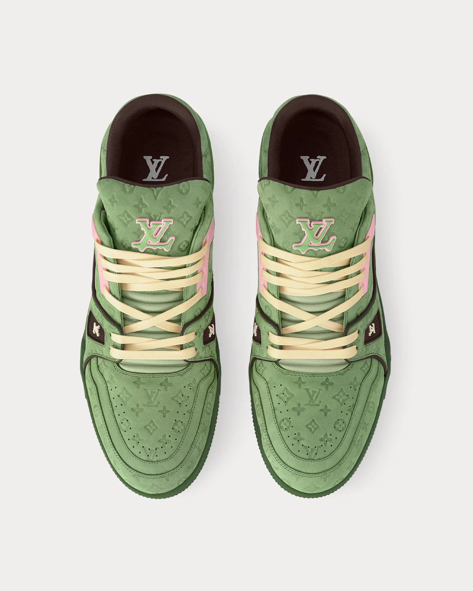 Louis Vuitton LV Trainers Green | Monogram Leather