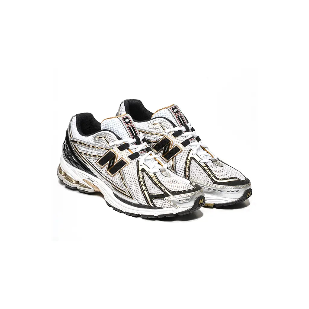 New Balance 1906R ‘White Black Gold’ Trainers – Mesh Running Sneakers with ABZORB & N-ergy Cushioning