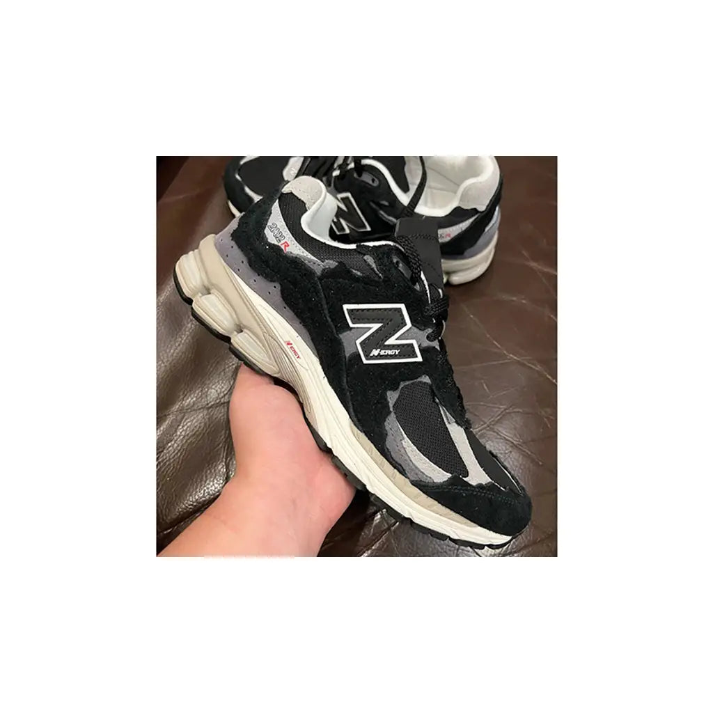 New Balance 2002R ‘Protection Pack Black Grey’ Trainers – Suede Mesh Sneakers with ABZORB & N-ergy Cushioning