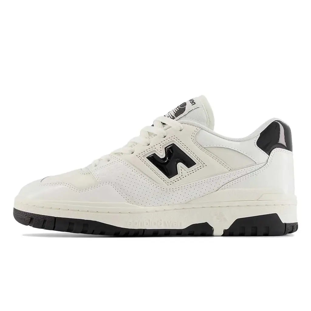 New Balance 550 ‘Sea Salt Black’ Trainers – Leather Retro Sneakers (BB550)