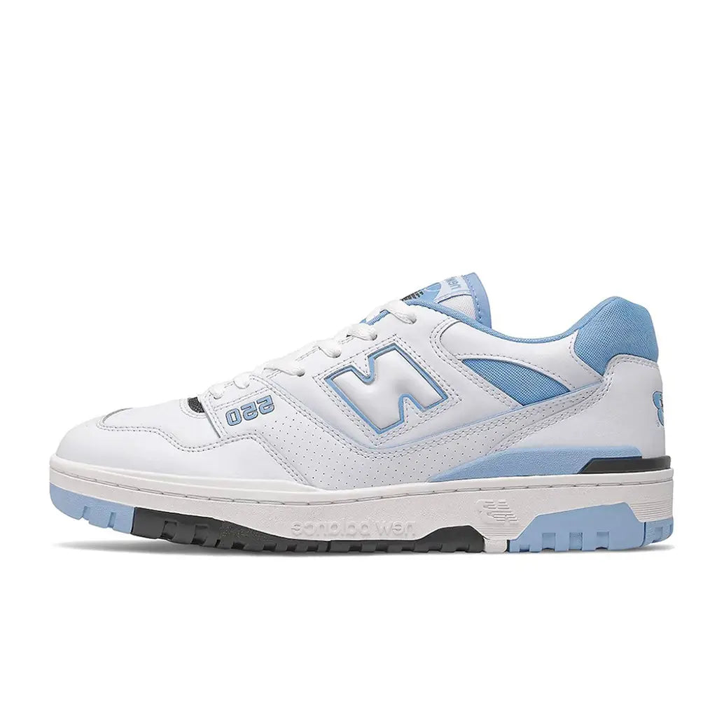 New Balance 550 ‘UNC’ Trainers – White Blue Leather Retro Sneakers