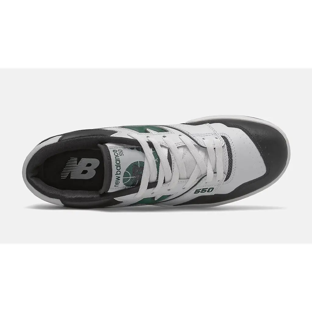 New Balance 550 ‘White Green Black’ Trainers – Leather Retro Basketball Sneakers