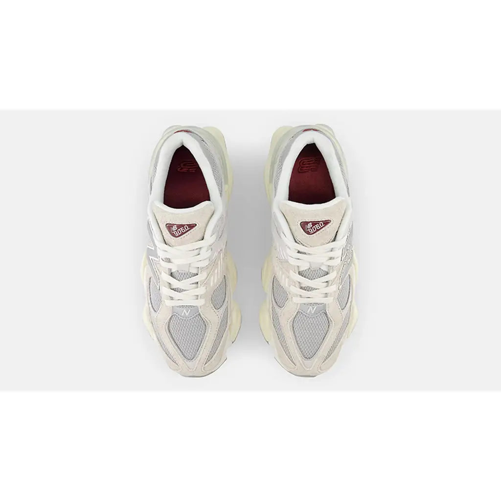 New Balance 9060 ‘Lunar New Year White Red’ Trainers – Chunky Mesh & Suede Sneakers with ABZORB & SBS Cushioning (U9060LNY)