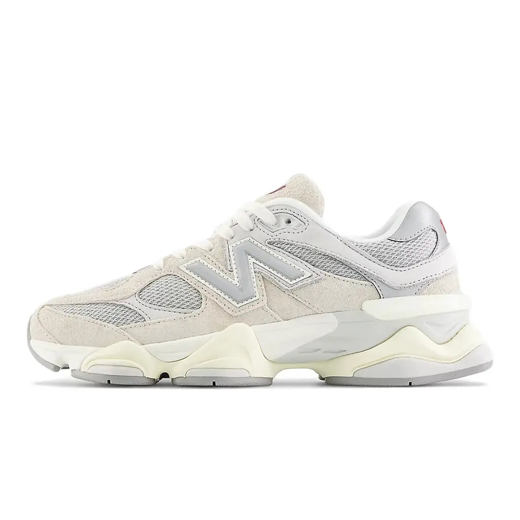 New Balance 9060 ‘Lunar New Year White Red’ Trainers – Chunky Mesh & Suede Sneakers with ABZORB & SBS Cushioning (U9060LNY)