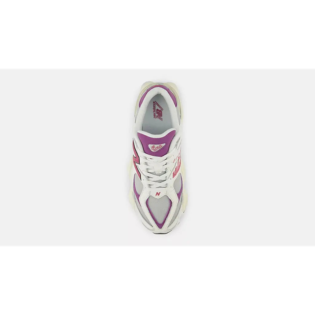 New Balance 9060 ‘Magenta’ Trainers – Chunky Mesh & Suede Sneakers with ABZORB & SBS Cushioning