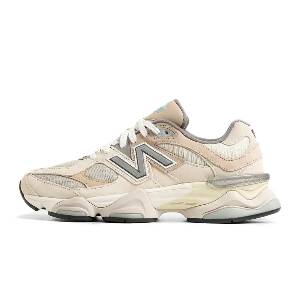 New Balance 9060 ‘Sea Salt Surf’ Trainers – Chunky Mesh & Suede Sneakers with ABZORB & SBS Cushioning