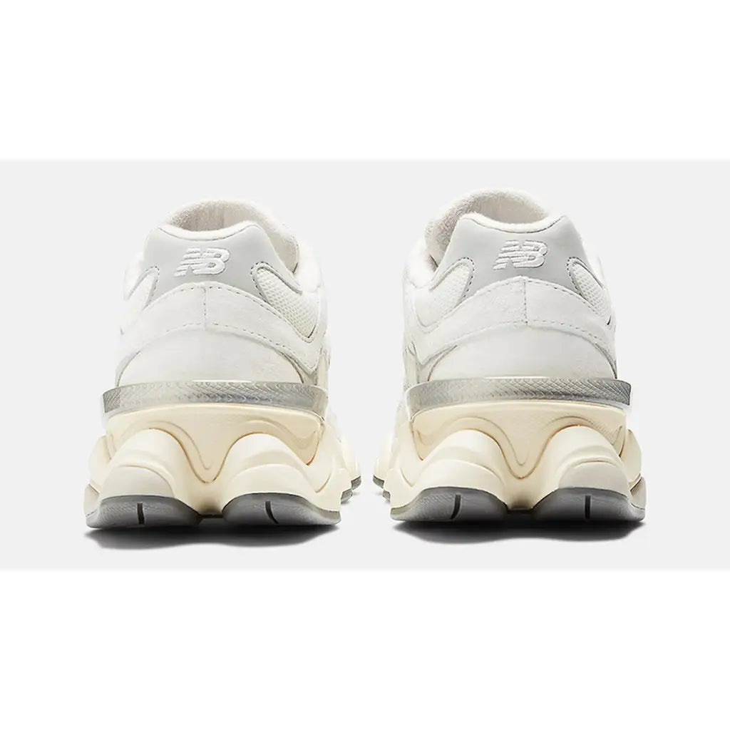 New Balance 9060 ‘White Grey’ Trainers – Chunky Mesh & Suede Sneakers with ABZORB & SBS Cushioning