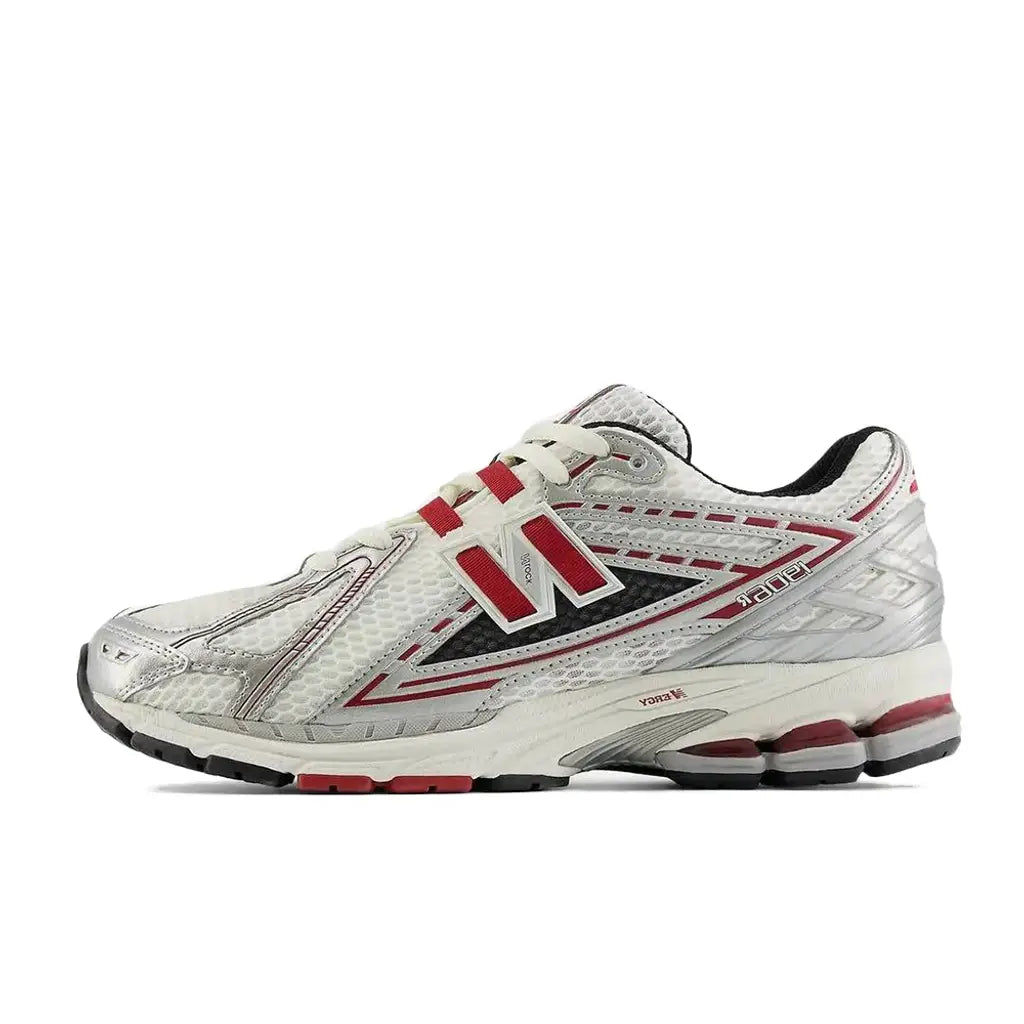New Balance 1906R ‘Silver Metallic Crimson’ Trainers – Mesh Running Sneakers with ABZORB & N-ergy Cushioning (M1906REA)
