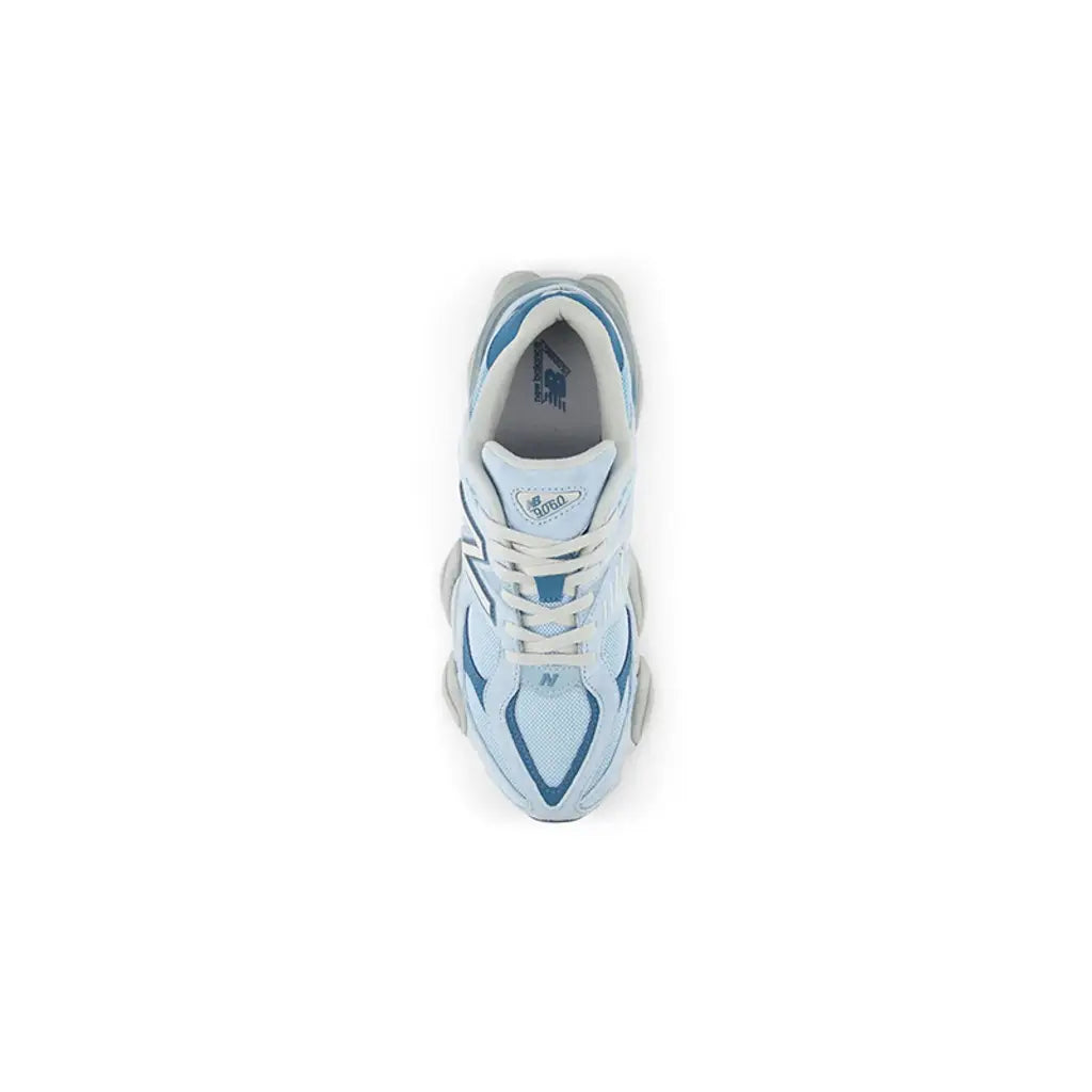 New Balance 9060 ‘Chrome Blue’ Trainers – Chunky Mesh & Suede Sneakers with ABZORB & SBS Cushioning