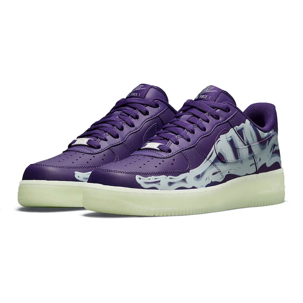 Nike Air Force 1 Purple Skeleton – Bold Monochrome and Streetwear Design