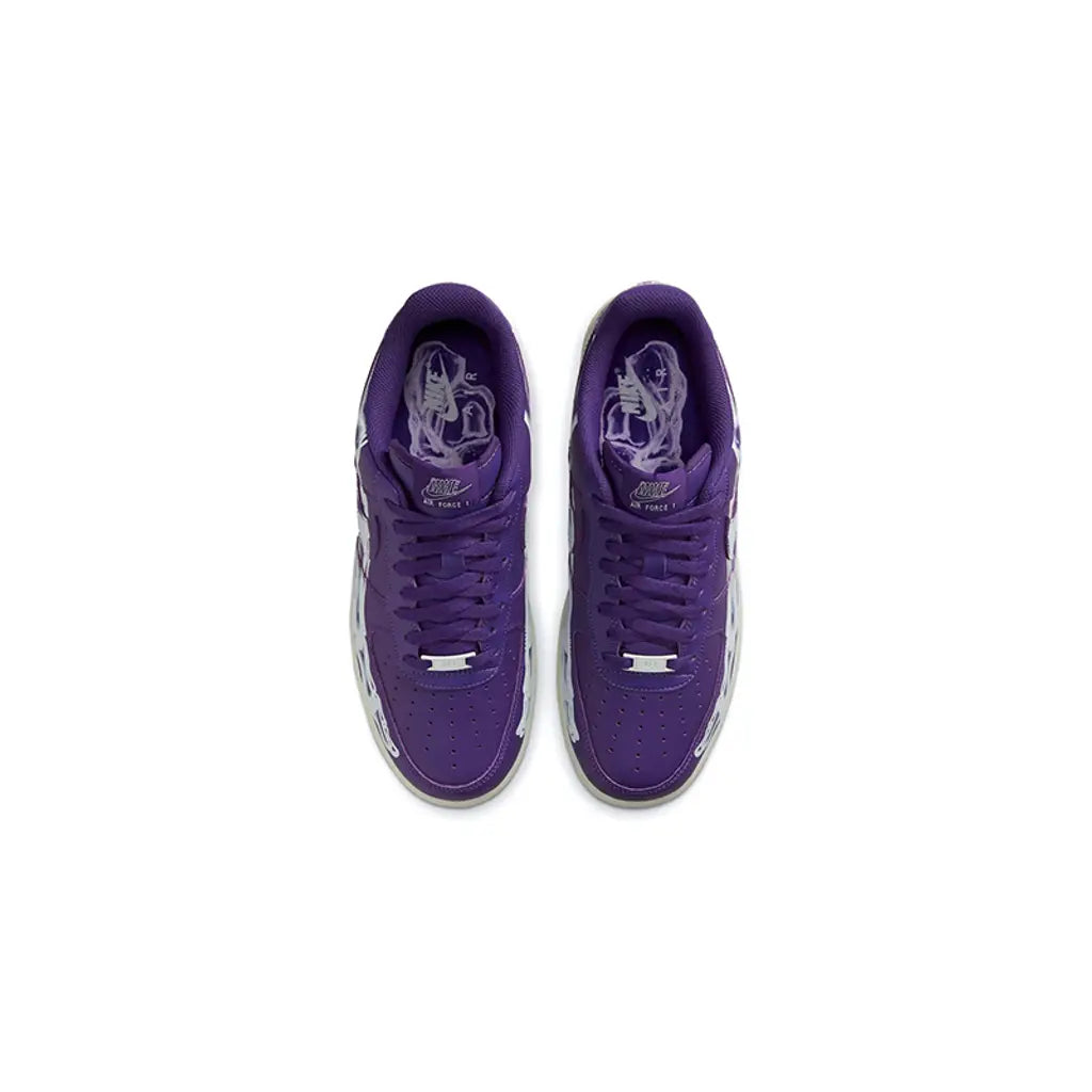 Nike Air Force 1 Purple Skeleton – Bold Monochrome and Streetwear Design