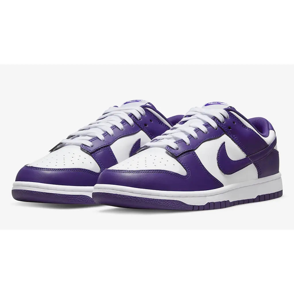 Nike Dunk Low Court Purple White | Classic Two-Tone Dunk | Premium Leather Sneakers